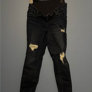 Blue Distressed MATERNITY Jeans